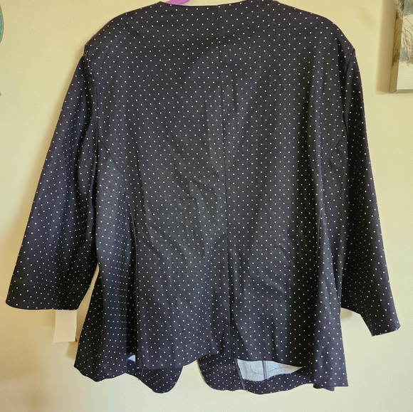 Briggs New York plus size blazer jacket polka dot 24W NWT - Picture 2 of 7